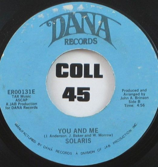 Solaris - You And Me b/w A Case Of The Boogie - Dana 7"