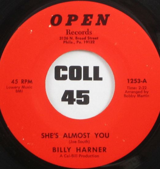 Billy Harner - She's Almost You b/w Fool Me - Open 7"