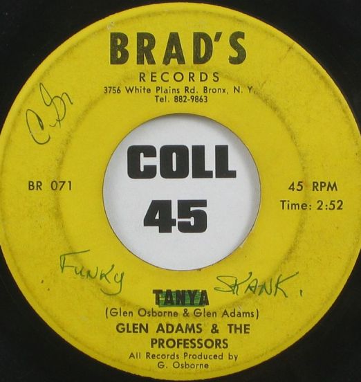 Glen Adams & The Professors - Funky Skank b/w Version - Brad's 7"