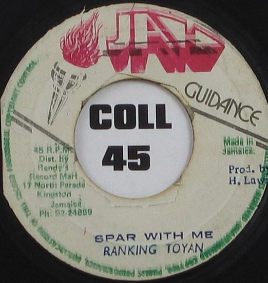 Ranking Toyan - Spar With Me b/w Roots Radics Band - Version - Jah Guidance 7"