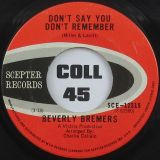 Beverly Bremers – Get Smart Girl b/w Don’t Say You Don’t Remember – Scepter 7″