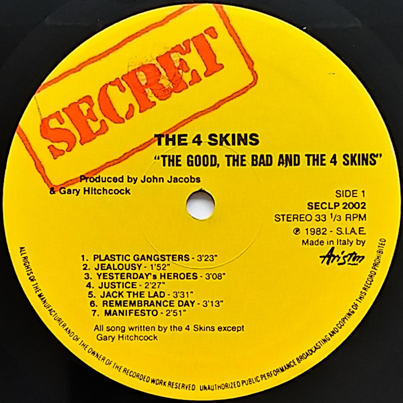 The 4 Skins - The Good, The Bad & The 4 Skins - Secret LP