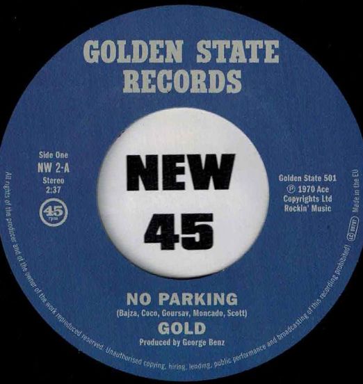 Gold - No Parking b/w No Parking (Alternate Version) - Ace 45th Anniversary 7"