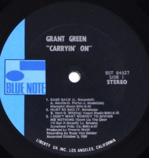 GrantGreen-Carryin’On-BlueNoteLPLABELA
