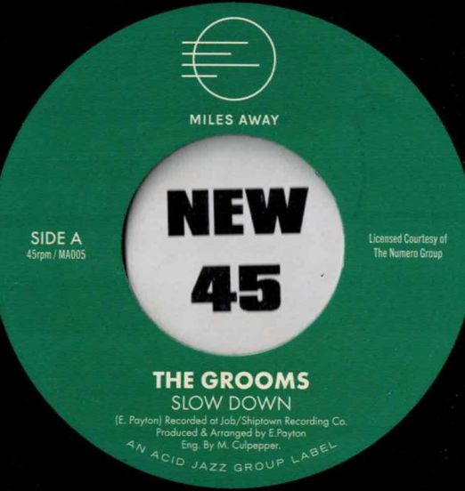 The Grooms - Slow Down b/w I Deserve A Little Bit More - Miles Away 7"