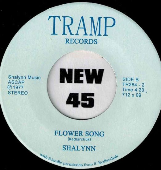 Shalynn - Flower Song b/w Sunlight In Her Hair - Tramp 7"