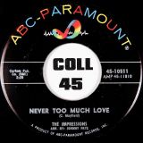 The Impressions – Talking About My Baby b/w Never Too Much Love – Abc 7″
