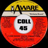 Loleatta Holloway – I Know Where You’re Coming From b/w The Show Must Go On – Aware 7″