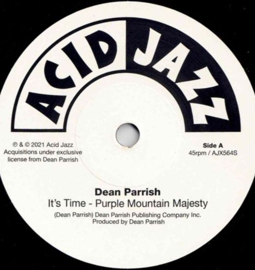 Dean Parrish - It's Time - Purple Mountain Majesty b/w Purple Mountain Majesty - Acid Jazz 7"