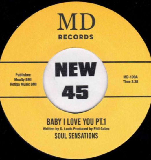 Soul Sensations - Baby I Love You Pt.1 b/w Pt.2 - MD 7"