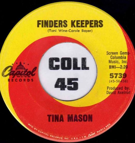 Tina Mason - Finders Keepers b/w Any Way That You Want Me - Capitol 7"
