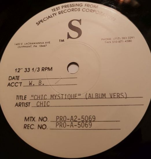 Chic – Chic Mystique - Warner Bros. TESTPRESS 12"