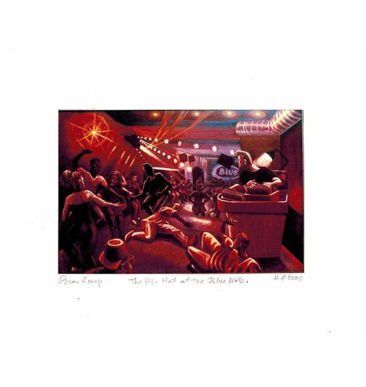 Oscar Romp - 'The 'Hi-Hat' At The Blue Note' - A4 Size Giclee Fine Art Print