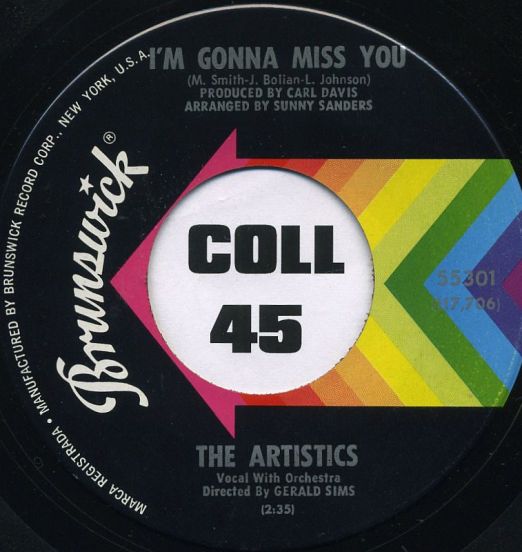 The Artistics - Hope We Have b/w I'm Gonna Miss You - Brunswick 7"