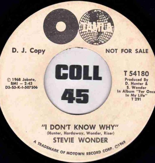 Stevie Wonder - I Don't Know Why b/w Same - Tamla 7"