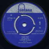 Carmen McRae – Take Five b/w It’s A Raggy Waltz – Fontana 7″