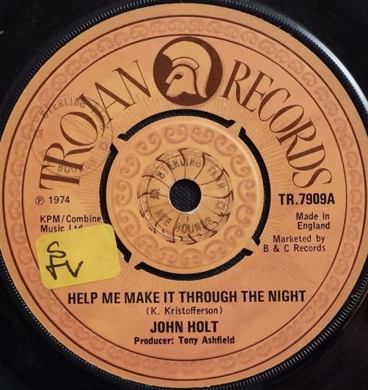 John Holt - Help Me Make It Through The Night b/w Tell Me Why - Trojan Records 7"