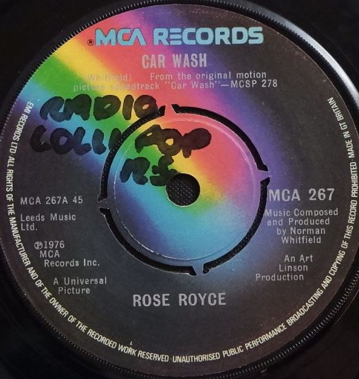 Rose Royce - Car Wash b/w Water - Mca 7"
