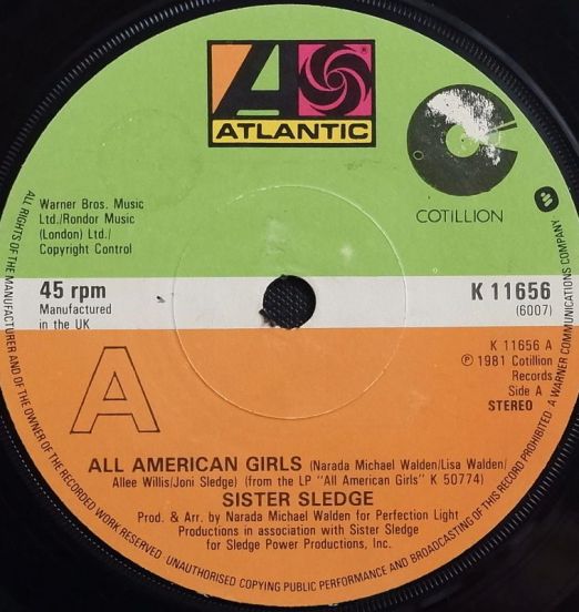 Sister Sledge - All American Girls b/w Happy Feeling - Atlantic 7"