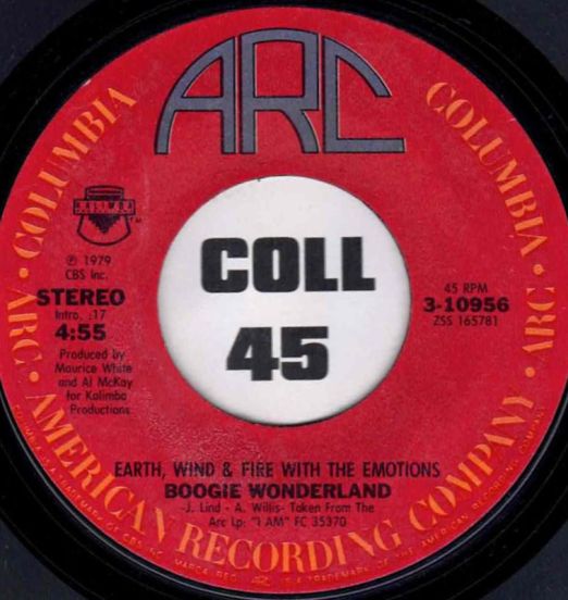 Earth, Wind & Fire With The Emotions - Boogie Wonderland b/w Instrumental - Arc 7"