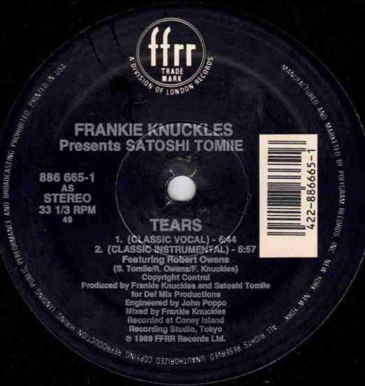 Frankie Knuckles - Tears (Mixes) - FFRR 12"