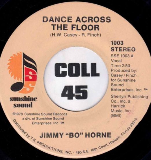 Jimmy "Bo" Horne - Dance Across The Floor b/w It's Your Sweet Love - Sunshine Sound 7"