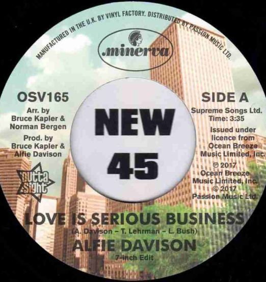 Alfie Davison - Love Is Serious Business b/w 12-Inch Edit - Outta Sight UK 7"