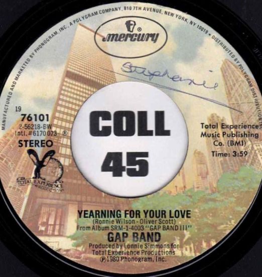 Gap Band - Yearning For Your Love b/w When I Look In Your Eyes - Mercury 7"