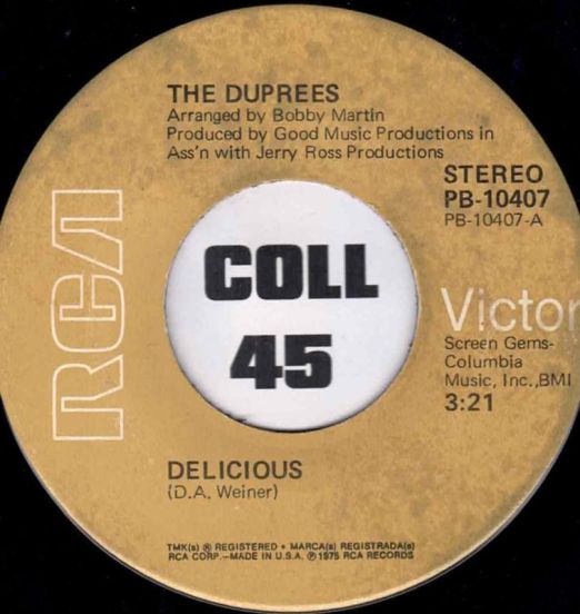 The Duprees - Delicious b/w The Sky's The Limit - RCA 7"