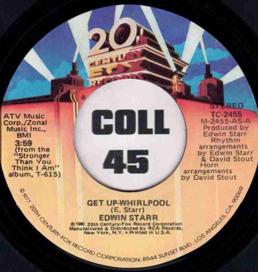 Edwin Starr - Get Up-Whirlpool STEREO b/w MONO Version - 20th Century DJ 7"