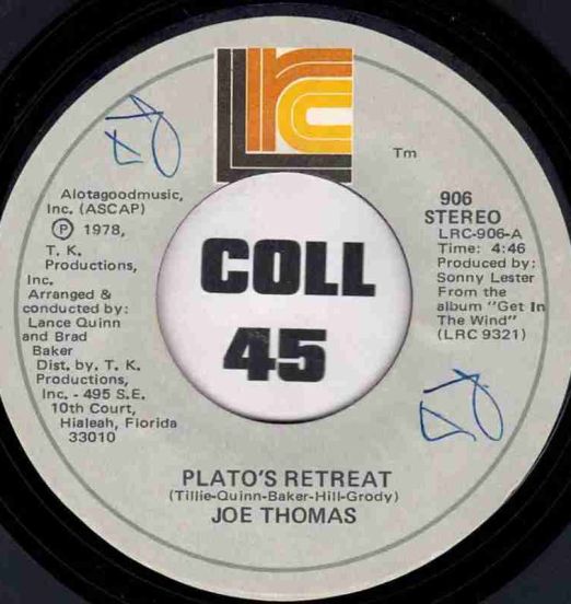 Joe Thomas - Plato's Retreat b/w A Place In Space - LRC 7"