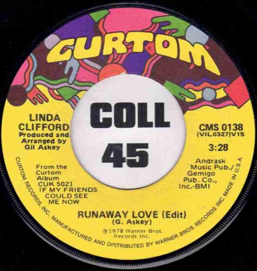 Linda Clifford - Runaway Love(Edit) b/w Broadway Gipsy Lady - Curtom 7"