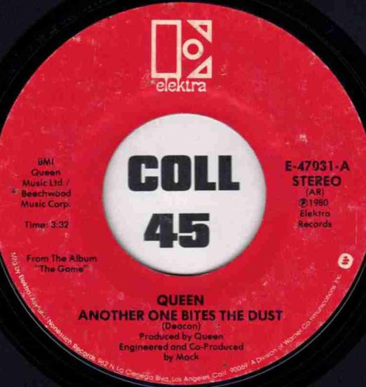 Queen - Another One Bites The Dust b/w Don't Try Suicide - Elektra 7"