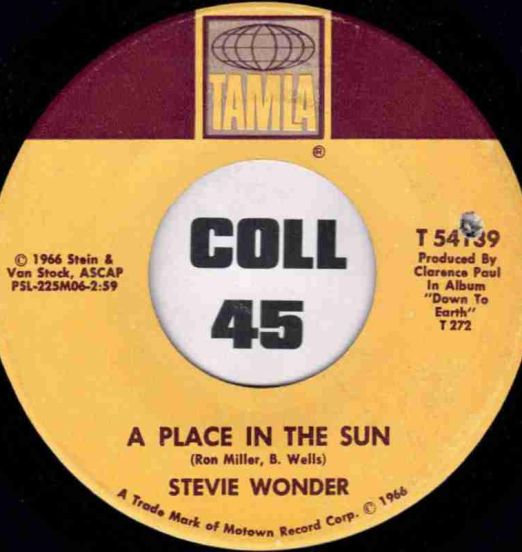 Stevie Wonder - A Place In The Sun b/w Sylvia - Tamla 7"