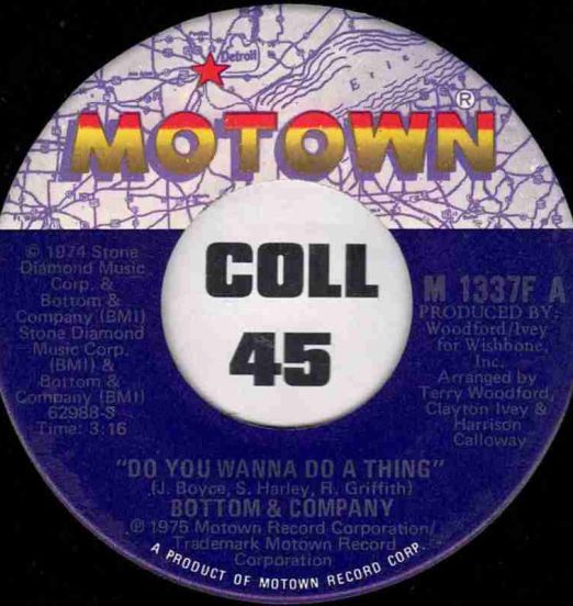 Bottom & Company - Do You Wanna Do A Thing b/w Ticket To The Moon - Motown 7"