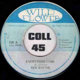 Ken Boothe – Everything I Own b/w Charmers Big Band – My Own Version – Wildflower JA 7″