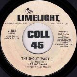 Les McCann – The Shout (Part1) b/w Part 2 – Limelight 7″