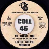 Little Stevie Wonder – Castles In The Sand b/w To Thank You – Tamla DJ 7″