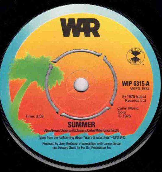 War - Summer b/w All Day Music - Island & Far Out 7"