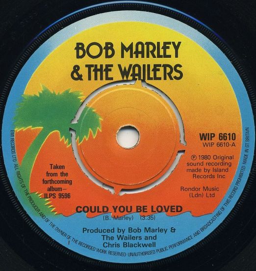Bob Marley & The Wailers - Could You Be Loved b/w One Drop - Island UK 7"