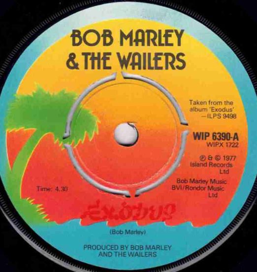 Bob Marley and The Wailers - Exodus b/w Instrumental Version - Island UK 7"