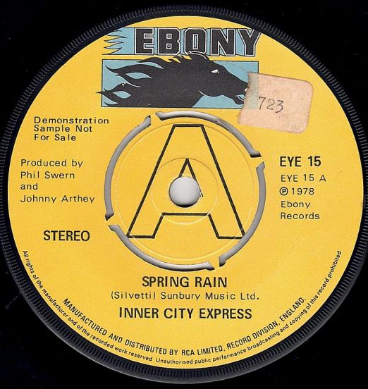 Inner City Express - Spring Rain b/w Reggae Strings - Ebony UK 7"