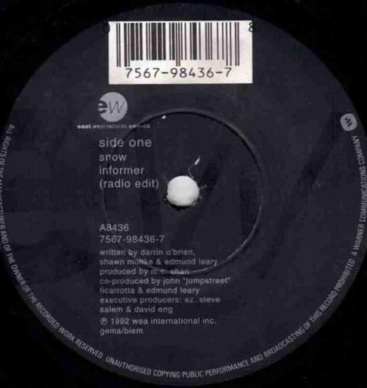 Snow - Informer (Radio Edit) b/w Informer (Album Mix) - East West UK 7"