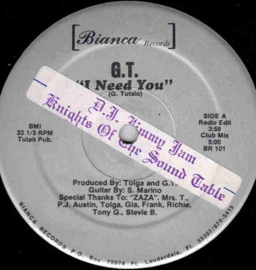 G.T. - I Need You - Bianca 12"
