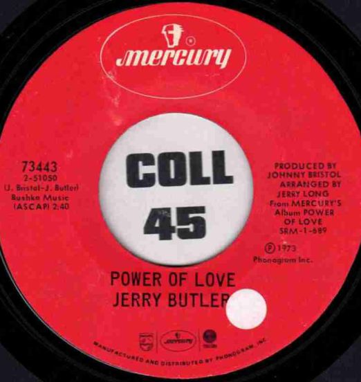 Jerry Butler - Power Of Love b/w What Do You Do On A Sunday Afternoon - Mercury 7"