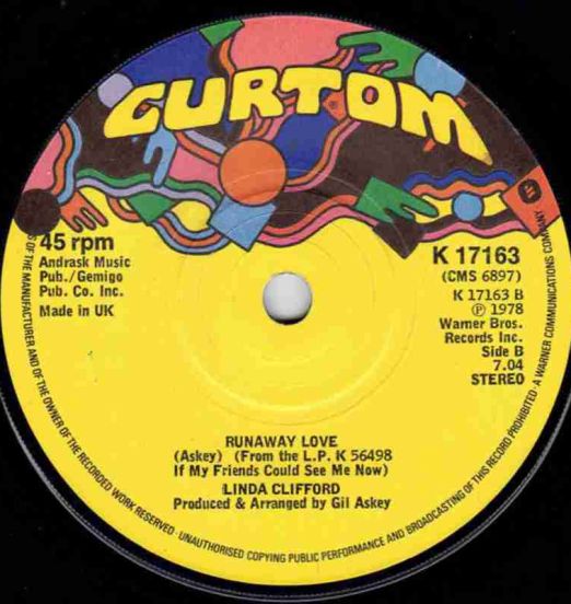 Linda Clifford – Runaway Love (Long Version) b/w  If My Friends Could See Me Now - Curtom UK 7"