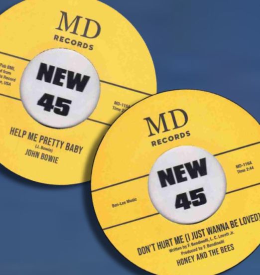 Latest Two 45s from MD Records - Honey And The Bees & John Bowie - MD 2x7"