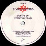 Simple Minds – Don’t You (Forget About Me) b/w A Brass Band In Africa – Virgin UK 7″