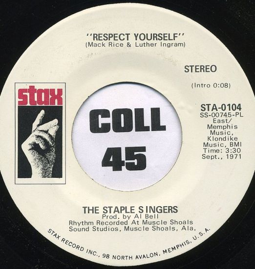 The Staple Singers - Respect Yourself STEREO b/w MONO - Stax DJ 7"