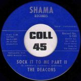 The Deacons – Sock It To Me Part I b/w Part II – Shama 7″